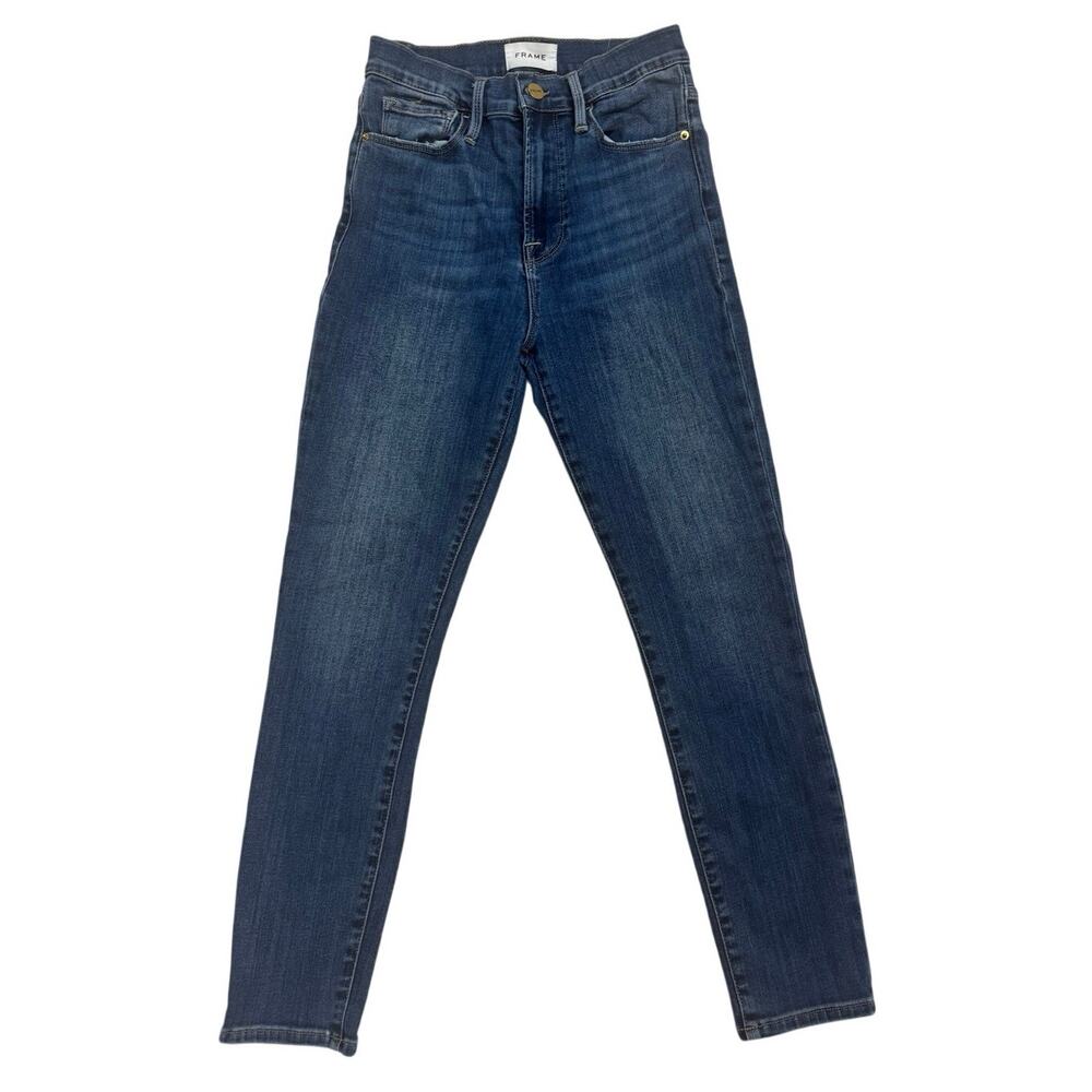FRAME Ali High Rise Cigarette Jeans 💙 Dark‑Wash Slim Fit - Size 25